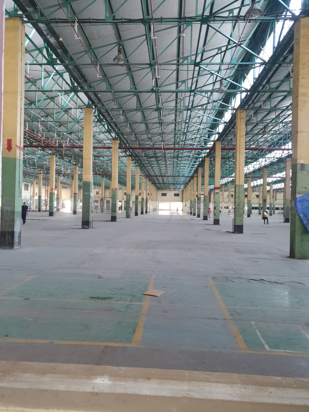 The empty factory shell before the line was designed