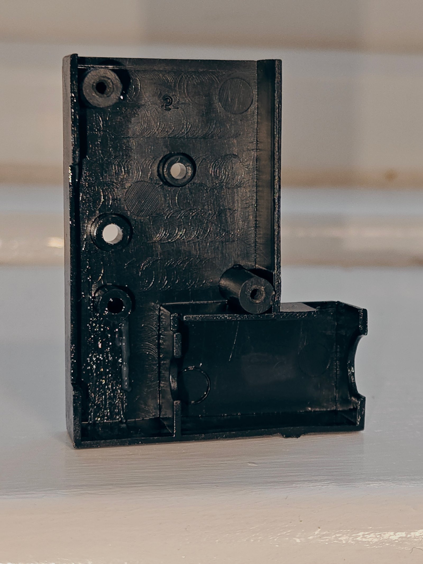 Real gearbox — motor, worm gear and gear train